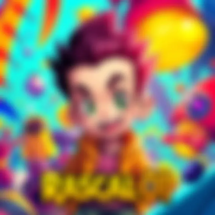 Cover art showing the main character from Rascal 01, a cartoonish boy with spiky hair, in a colorful, whimsical background filled with bright elements and exaggerated game features.