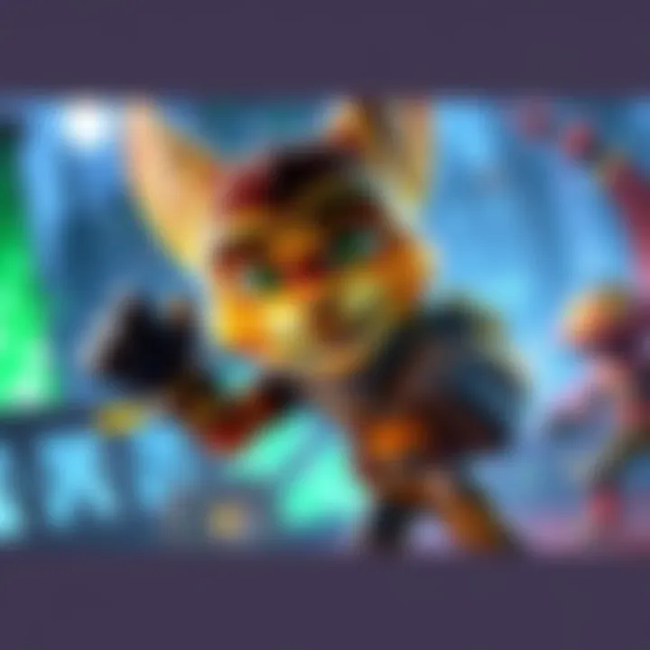 Ratchet & Clank: Rift Apart Gameplay A scene from Ratchet & Clank: Rift Apart showcasing vibrant graphics and action-packed gameplay.
