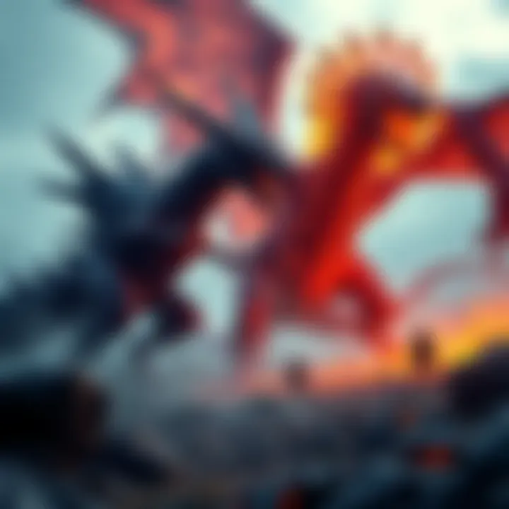 Rathian and Rathalos face off in a fierce battle during their only quest together in Rise, showcasing their powerful forms and fiery abilities.