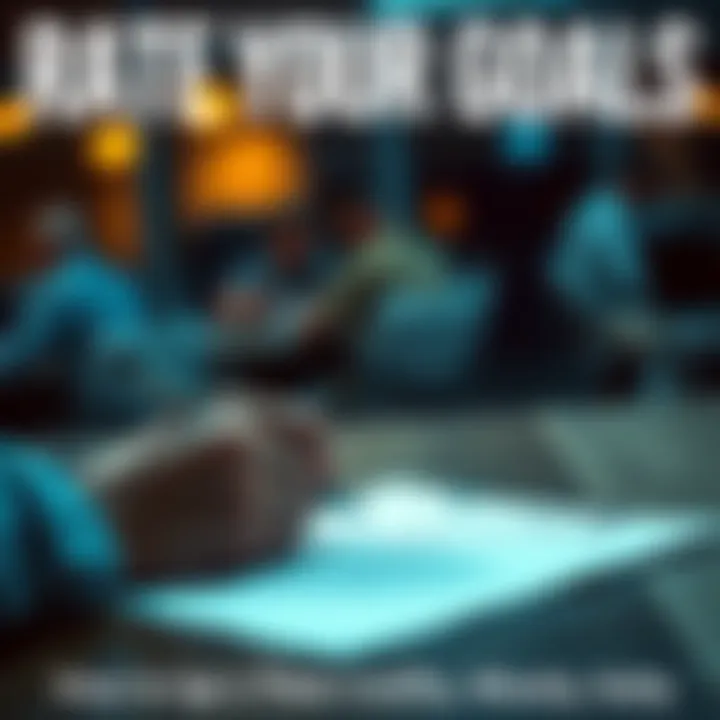 Rating Personal Goals A person writing down goals and scoring them on paper out of 10