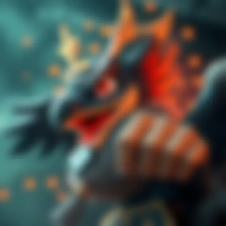 Raven Tengu showing an emotional expression, surrounded by symbols of connection and empathy.