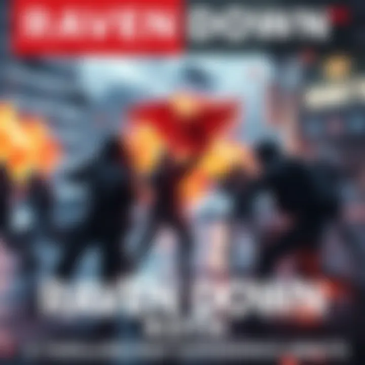 Action on Raven Down KOTH map Teams battling fiercely on the Raven Down KOTH map without power weapons, showcasing intense gameplay and excitement