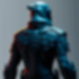Close-up of the new Raven premium skin showcasing its odd backside design compared to the front.