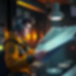 Ray in the game using new voice lines while looking at the map in the homebase area