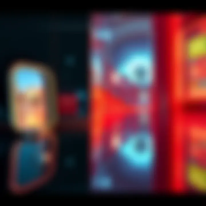 Ray Tracing in Modern Gaming A comparison of traditional mirrors and ray tracing graphics in a video game scene, showcasing advanced lighting and reflections.