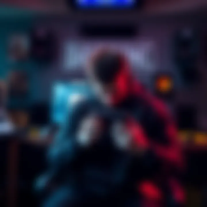 Ray in front of his gaming setup, dramatically uninstalling the game Days Gone, showing frustration.