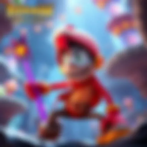 Rayman character in a colorful world with enhanced graphics for the PS5 version
