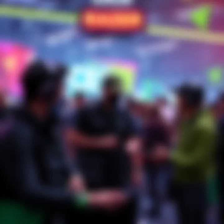 Razer booth at CES 2026 Visitor asking tough questions to Razer staff at CES 2026, with a tense atmosphere