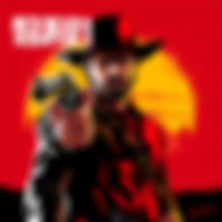 Cover art of Red Dead Redemption 2 featuring the main character in a cowboy hat, set against a sunset background