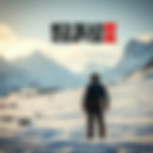 A cowboy character standing in a snowy landscape, looking contemplative with mountains in the background