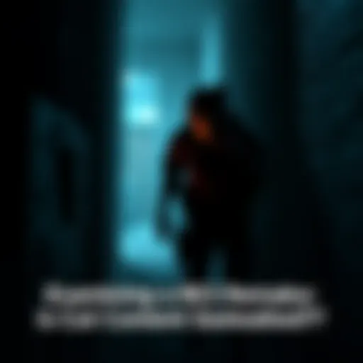 Scene from RE3 Remake showing a character in a tense moment navigating a dark environment