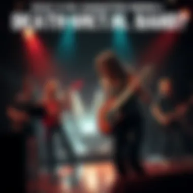 Characters from Resident Evil 4 perform as a death metal band with Ashley singing and playing guitar on stage