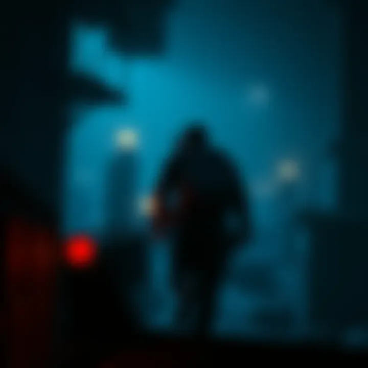 A scene from Re4 Remake showing a character navigating through a dark and eerie environment with stunning graphics.