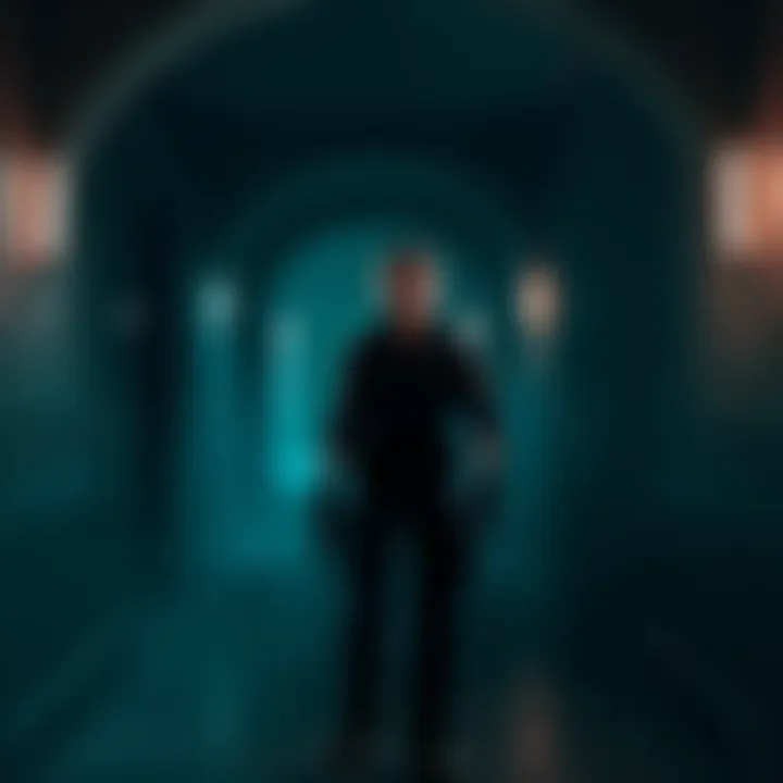 A character from Resident Evil 4 Remake standing in a dimly lit hallway, questioning the game's length compared to the original.