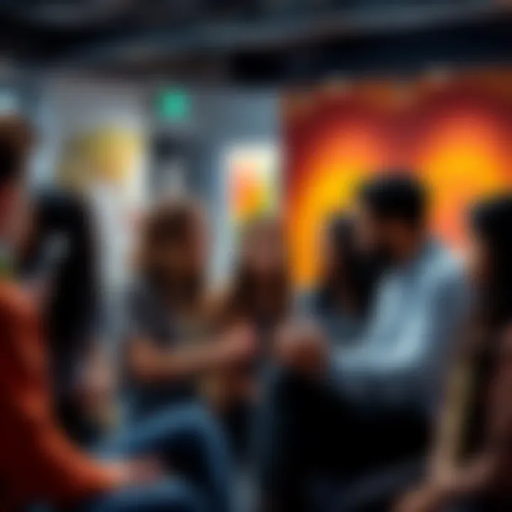 A group of diverse people engaged in a conversation about what is real in today's world.