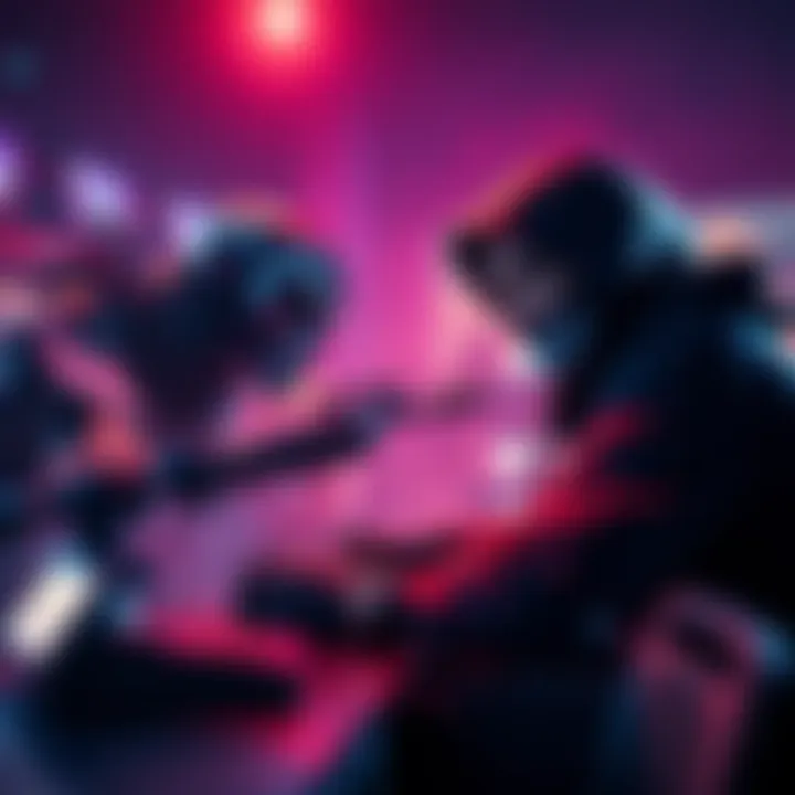 A player strategizing during a 1v1 battle with Reaper in a gaming environment, focusing on positioning and tactics.