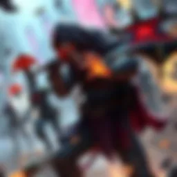 A dynamic scene showing the Reaper character using his lifesteal ability, surrounded by other players in a vibrant game environment.