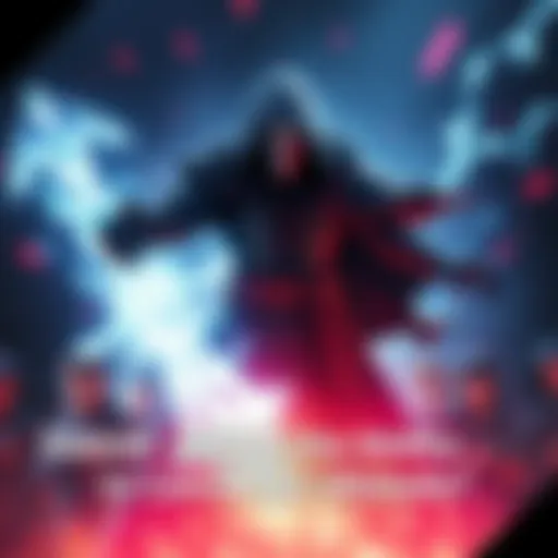 Reaper from the video game surrounded by dark energy as he activates his ultimate ability, with players discussing the feature in the background.