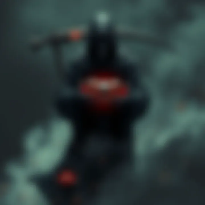 A Reaper figure holding souls in their hands, surrounded by dark mist.