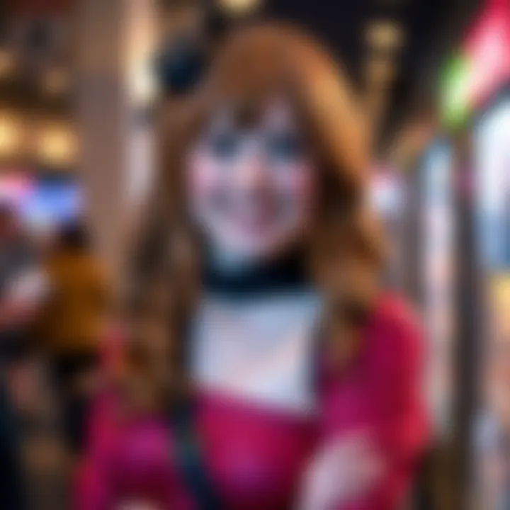 Rebecca wearing her latest cosplay outfit, excitedly preparing for MCM London.