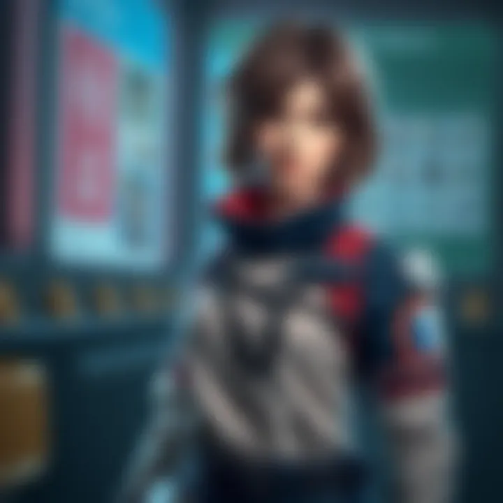 A detailed Rebecca Chambers cosplay showcasing the character's outfit and accessories, highlighting the impressive craftsmanship.