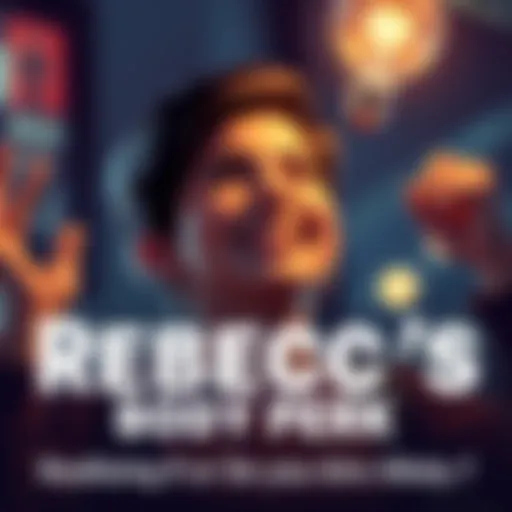 A person celebrating a surprising realization about Rebecca's unique perk related to Body with a lightbulb above their head