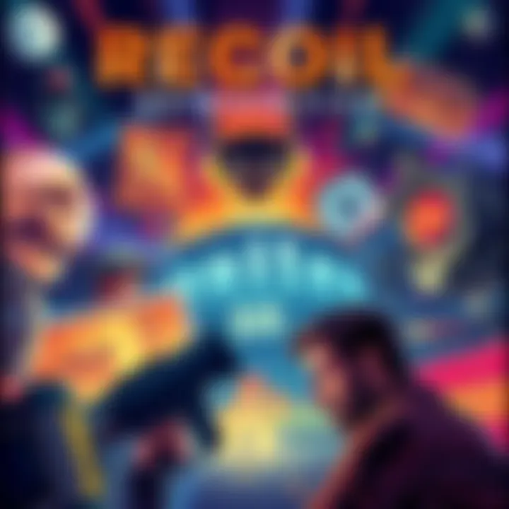 Cover illustration showing key themes from the HS39 edition of Recoil Retrospective, featuring game elements and film motifs