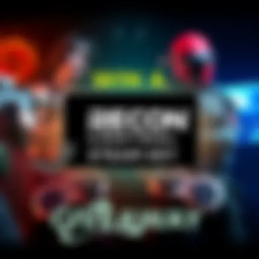 Graphic showing a Steam Key giveaway for the game Recon Control with a background of gaming elements