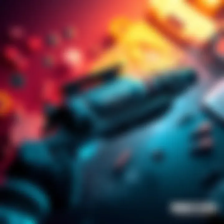 A detailed view of the Recon shell showcasing its unique features and design, surrounded by elements from a gaming environment.