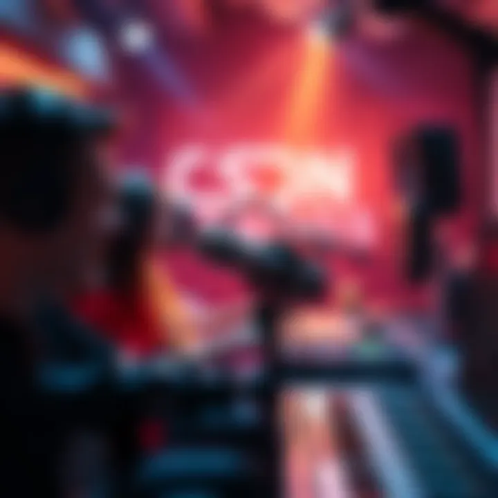 A team at Embark Studios capturing sound effects for video games, with microphones and sound equipment in use.