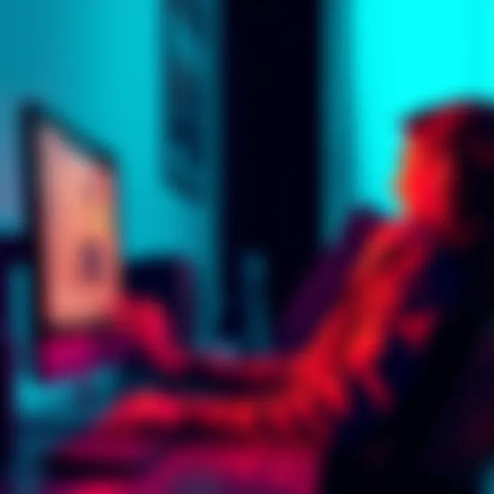 Recover PSN Account A person using a computer to recover their PlayStation Network account, looking relieved while entering recovery details.