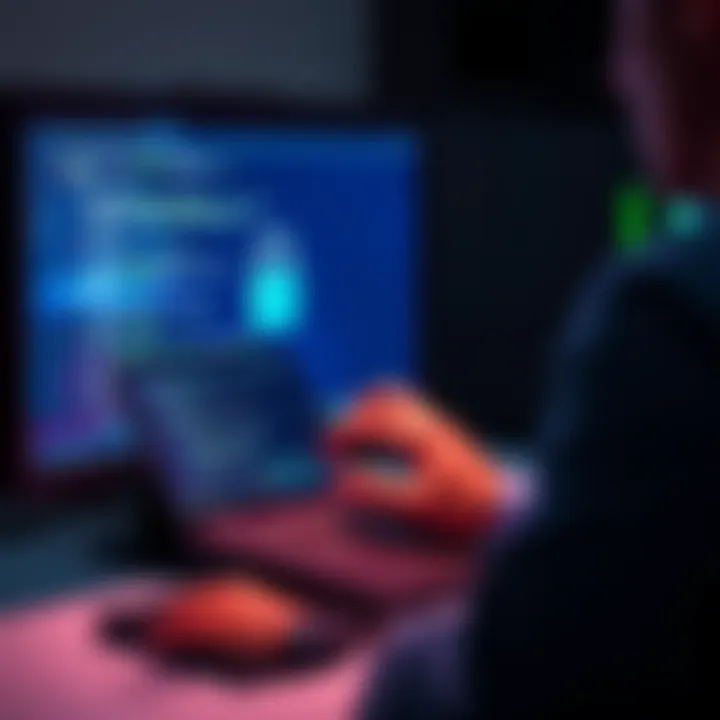 A person using Hiren's BootCD on a computer screen to recover files from a locked BitLocker drive