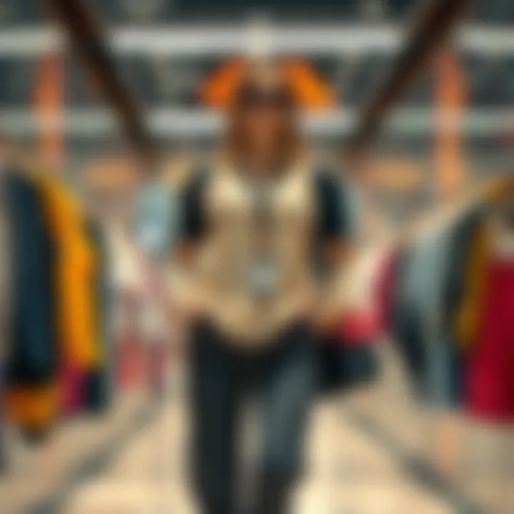 A trendy Recruiter outfit showcased in a clothing store, attracting shoppers.