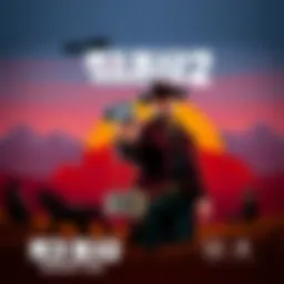Cover of Red Dead Redemption 2 featuring the main character, Arthur Morgan, in a western landscape with mountains and horses