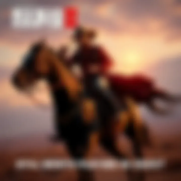 A character riding a horse in the Wild West setting of Red Dead Redemption 2