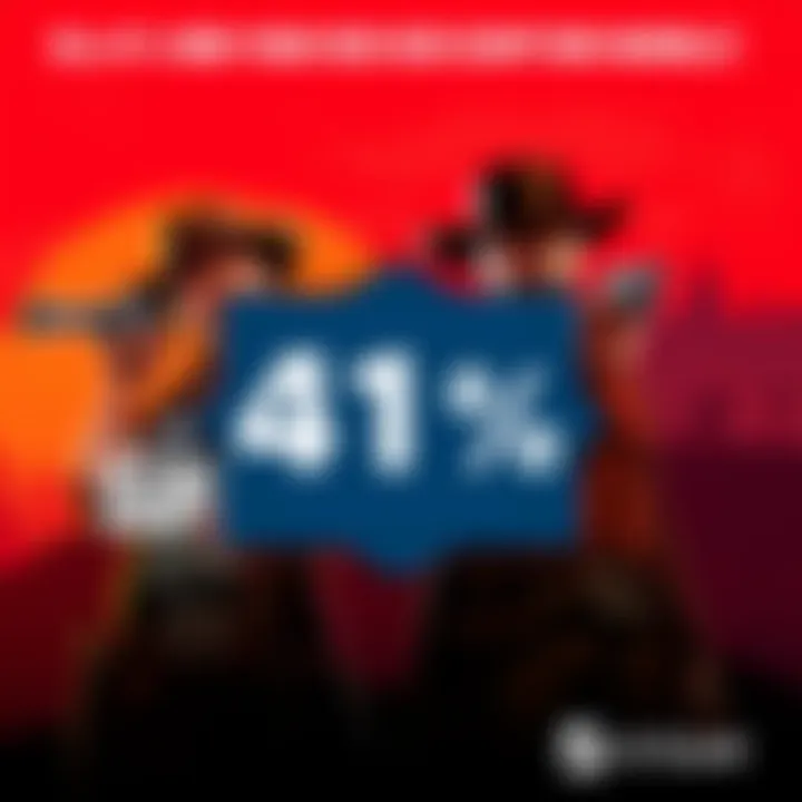 Red Dead Redemption Bundle Discount Promotional graphic showing Red Dead Redemption and Red Dead Redemption 2 with a 41% discount label on Steam