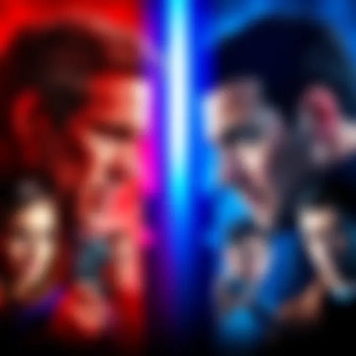 Collage of actors portraying key characters from Red vs. Blue: The Movie