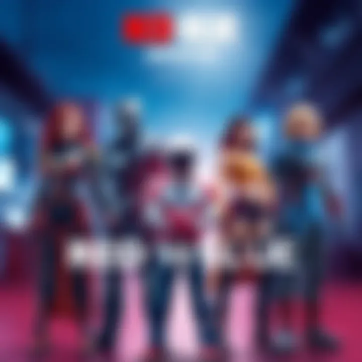 A group of diverse characters from the Red vs Blue movie standing together, each showcasing their unique traits and styles, reflecting their roles in the story.