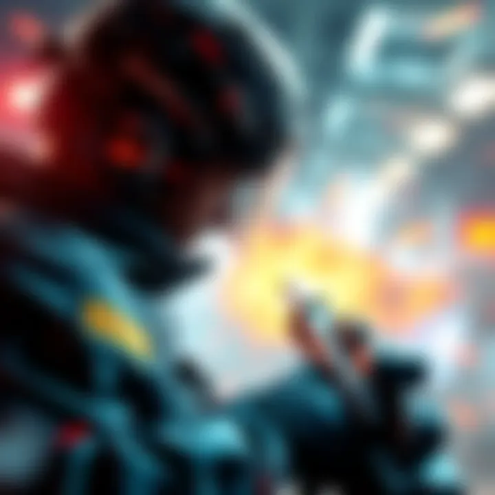 Player adjusting visual settings to reduce blurry effects around enemies in AW2 gameplay