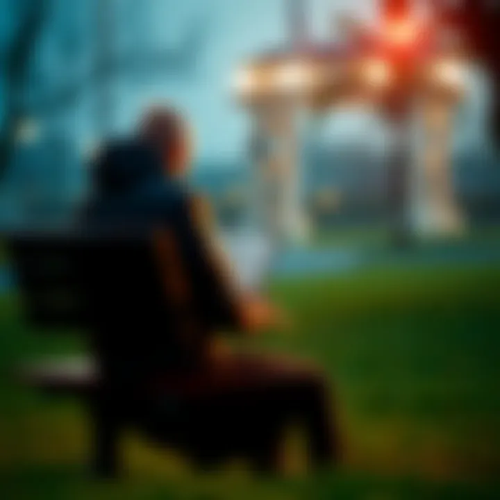 Reflection on Ignored Advice A person sitting on a bench, looking contemplative with a journal in hand, symbolizing the impact of ignored guidance.