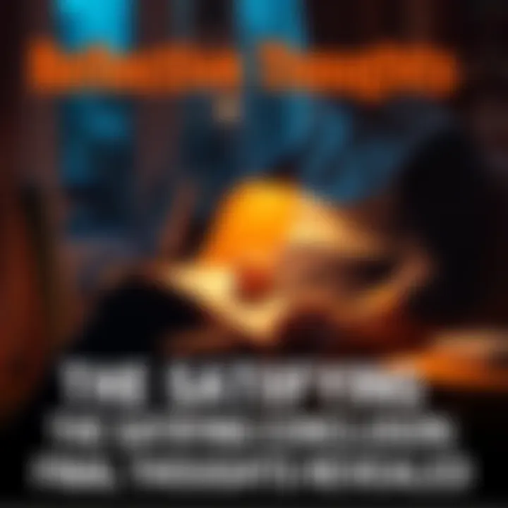 A person sitting in a cozy chair with a notebook, reflecting on recent events and insights, surrounded by books and a warm drink.