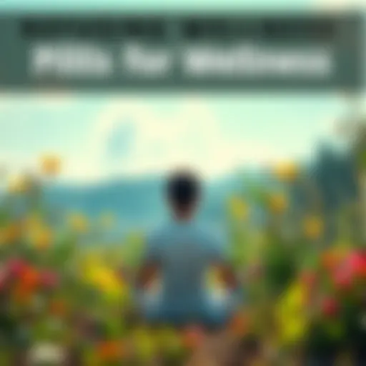 A person outside in nature, meditating with plants around them, symbolizing a journey towards alternative health practices.