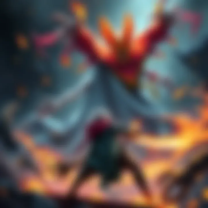 Regal Ancestor Spirit in Battle A fierce battle scene featuring the Regal Ancestor Spirit, a ghostly figure with regal attire, engaging a player character in a dark setting.