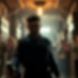 Reg stands dramatically in a dark basement, creating tension with his presence as fans react to his entrance.