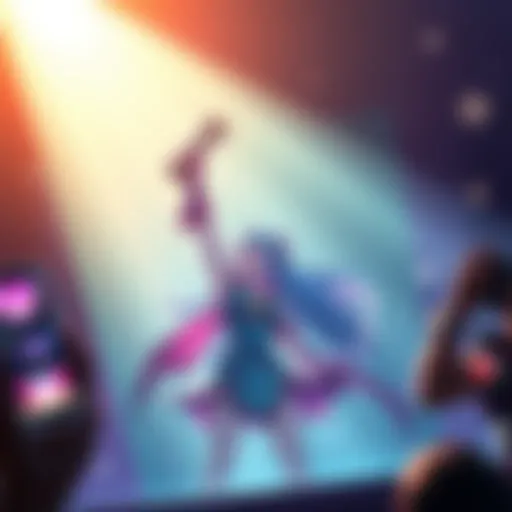 Rei wins support champion title Rei celebrates victory as top support champion, with a spotlight shining down