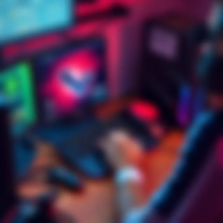 A person using a PC to reimage their Steam Deck device on a desk with tools and cables around