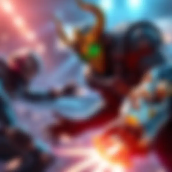 A gamer controls Rein in a stadium match, facing off against fast characters like Doom and Lucio, showcasing intense action and crowd control challenges.