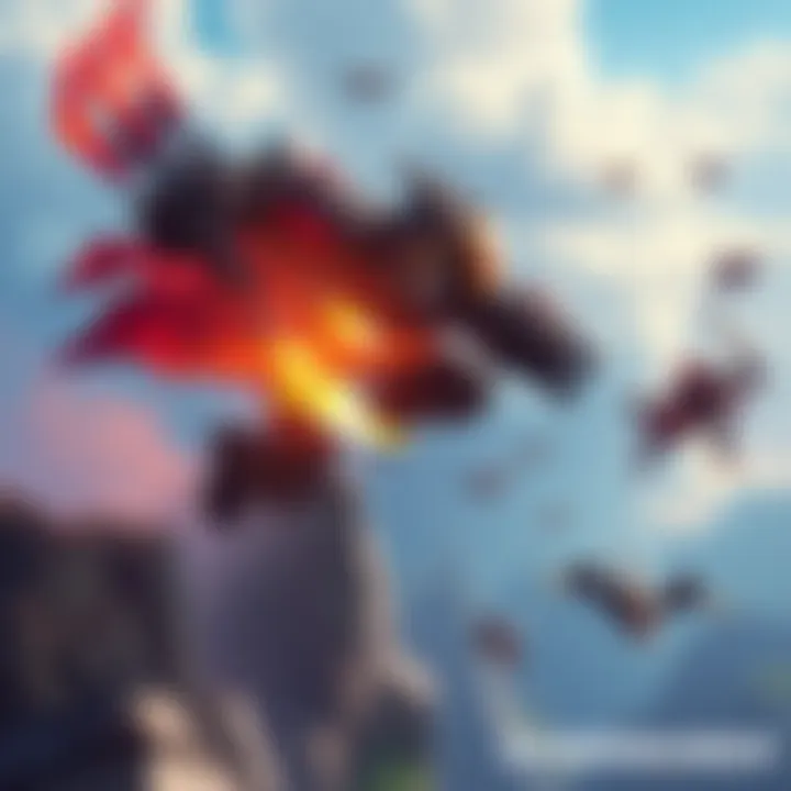 Reinhardt uses his charge ability to knock enemies off a cliff in Overwatch