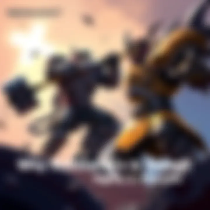 Reinhardt in armor swings his large hammer at Sigma, who is caught off guard by the impact of the strike, displaying a humorous moment in the game.