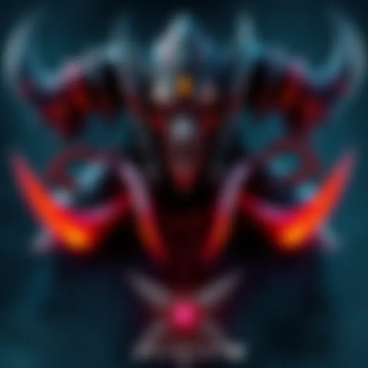 A detailed character portrait of Reksis Vahn, showing his Eliksni features and Scorn transformation, set against a dark and mysterious background.